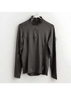 Hot Chillys Women's Micro-Elite Chamois Solid Zip T Top Black size small